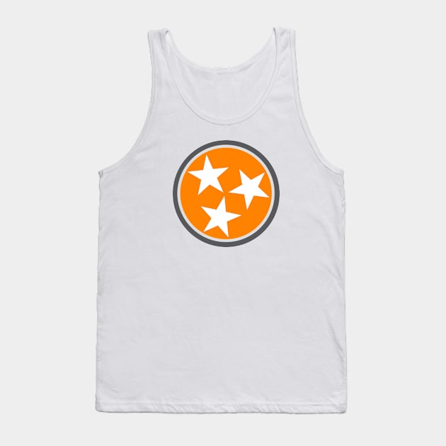 Tennessee Flag Stars // Big Orange // State Flag Knoxville Tank Top by SLAG_Creative